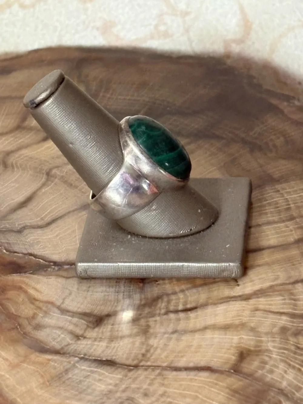 Malachite Sterling Silver Statement Ring
